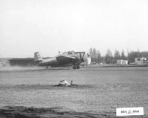 Avenger tanker departing Slave Lake 1969